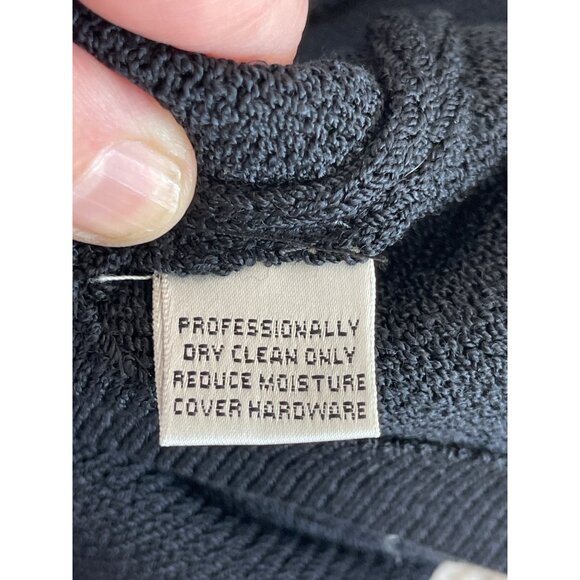 St John Collection by Marie Gray Black Sweater Blazer Vintage Gold Button Size 2 - Picture 6 of 9